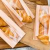Bag Tek 4.5 x 2.5 x 8.5 Inch Bread Paper Bags, 100 Greaseproof Baguette Paper Bags - Micro Perforated, Clear Window, Brown Paper Bakery Bread Bags, Disposable, Freezable - Restaurantware view 3