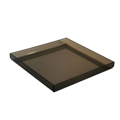 Bronze Transparent Acrylic Organizer Tray, 12 x 12 Low-Profile Display & Vanity Tray BPA-Free, Bathroom, Desk, Decor & Serving (Dry Use Only) - Made in USA
