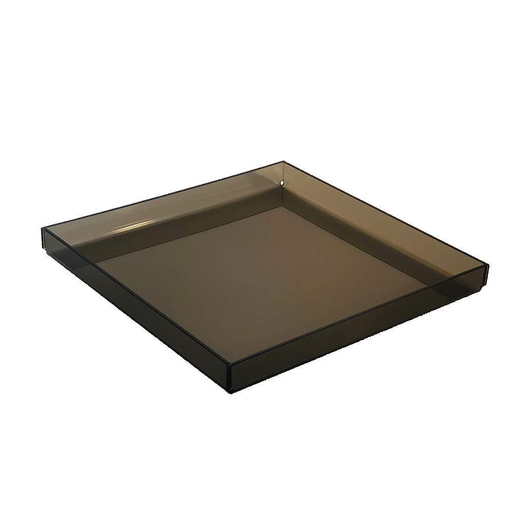 Bronze Transparent Acrylic Organizer Tray, 12 x 12 Low-Profile Display & Vanity Tray BPA-Free, Bathroom, Desk, Decor & Serving (Dry Use Only) - Made in USA