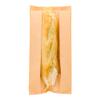 Bag Tek 5.8 x 2.8 x 11.5 Inch Bread Paper Bags, 100 Greaseproof Baguette Paper Bags - Micro Perforated, Clear Window, Brown Paper Bakery Bread Bags, Disposable, Freezable - Restaurantware view 1
