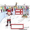 PrintedPerfection.com Personalized Friendly Folks Hockey Player - Male Mini Snow Globe Frame Gift view 3