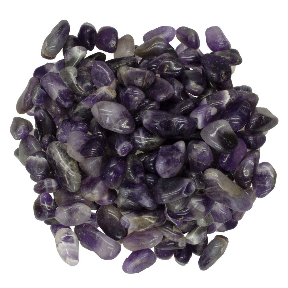 Digging Dolls: 5 lbs Tumbled Mid-Purple Amethyst Stones from Africa - 0.5" to 0.75" avg. - Polished Rocks for Arts & Crafts, Reiki, Wicca and so Much More! (Size #5)