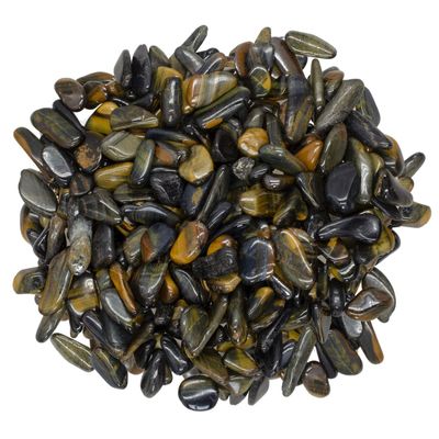 Digging Dolls: 5 lbs Tumbled Varigated Tiger Eye Stones from Africa - 0.40" to 0.60" avg. - Polished Rocks for Arts & Crafts, Reiki, Wicca and so Much More! (Size #4)