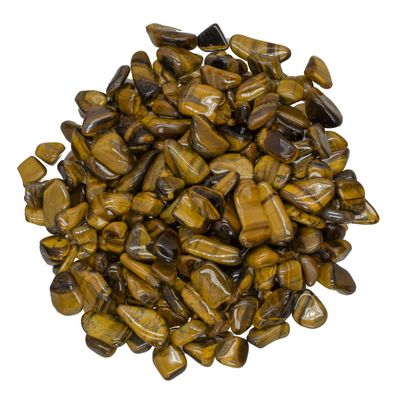 Digging Dolls: 5 lbs Tumbled Golden Tiger Eye Stones from Africa - 0.5" to 0.75" avg. - Polished Rocks for Arts & Crafts, Reiki, Wicca and so Much More! (Size #5)