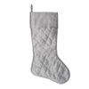Vickerman 21" Gray Quilt Stitch Jewel Christmas Stocking view 1