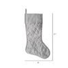 Vickerman 21" Gray Quilt Stitch Jewel Christmas Stocking view 2