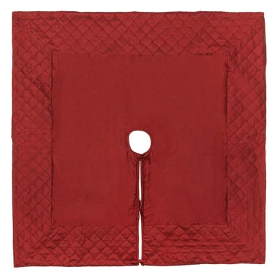 Vickerman 52" Burgundy Quilt Stitch Jewel Christmas Tree Skirt