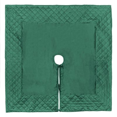 Vickerman 52" Green Quilt Stitch Jewel Christmas Tree Skirt