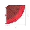 Vickerman 52" Red and Gold Plaid Christmas Tree Skirt view 2