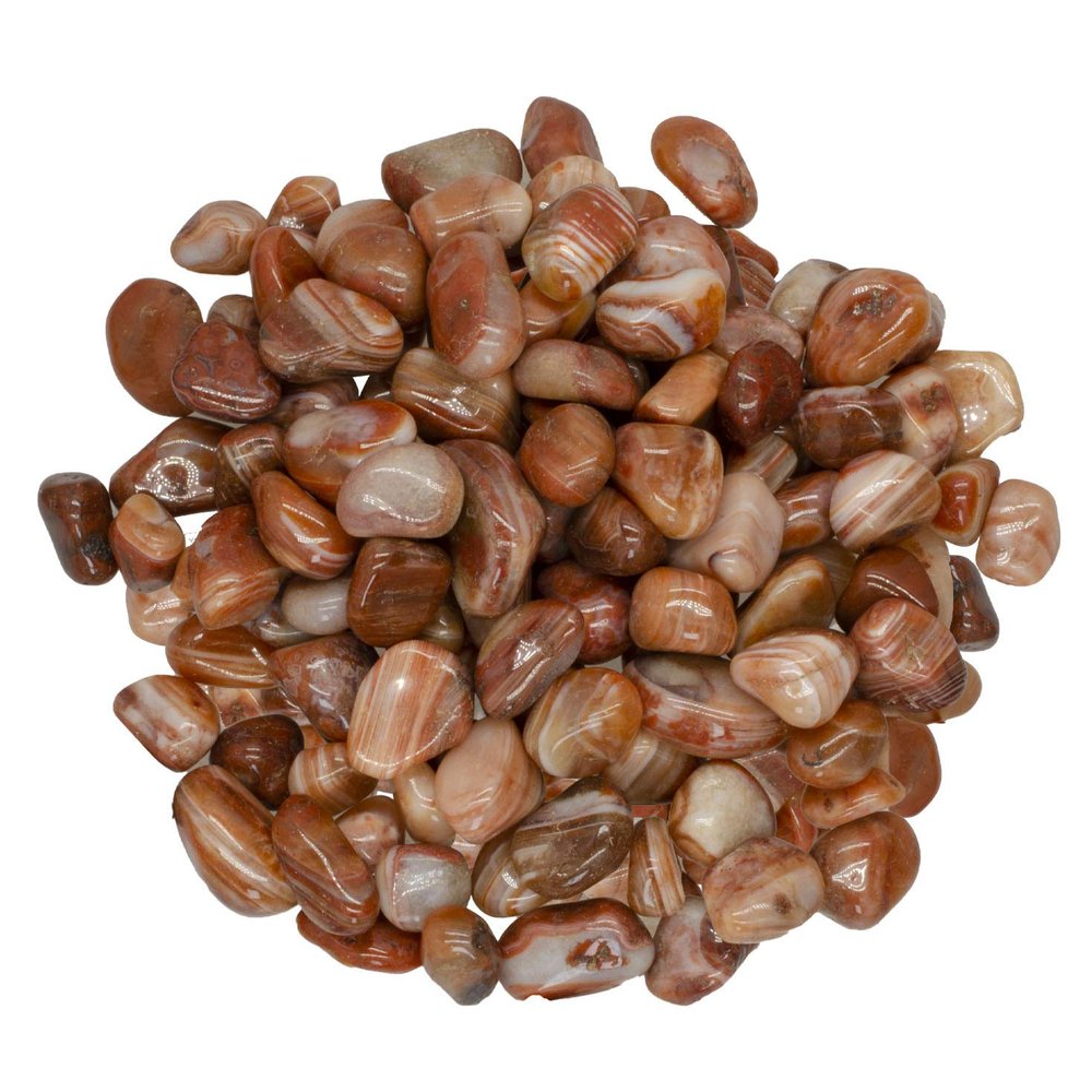 Digging Dolls: 3 lbs Tumbled Sardonyx Stones from Africa - 0.5" to 0.75" avg. - Polished Rocks for Arts & Crafts, Reiki, Wicca and so Much More! (Size #5)