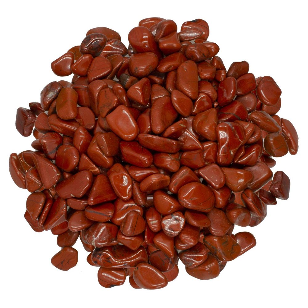 Digging Dolls: 5 lbs Tumbled Red and Black Jasper Stones from Africa - 0.5" to 0.75" avg. - Polished Rocks for Arts & Crafts, Reiki, Wicca and so Much More! (Size #5)