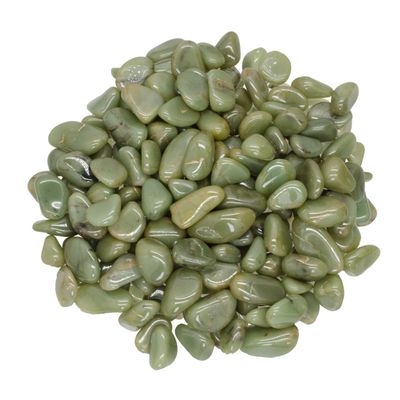 Digging Dolls: 5 lbs Tumbled Green Chert Stones from Africa - 0.5" to 0.75" avg. - Polished Rocks for Arts & Crafts, Reiki, Wicca and so Much More! (Size #5)
