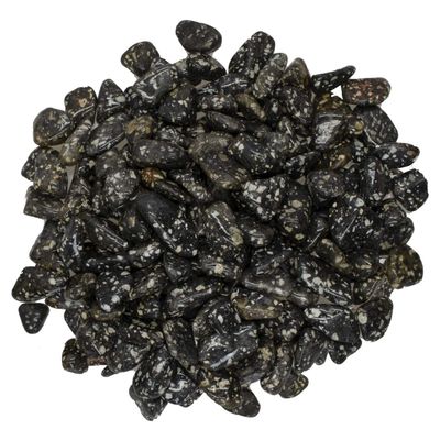 Digging Dolls: 5 lbs Tumbled Guinea Fowl Stones from Africa - 0.5" to 0.75" avg. - Polished Rocks for Arts & Crafts, Reiki, Wicca and so Much More! (Size #5)