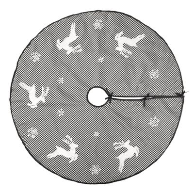 Vickerman White/Black Tree Skirt