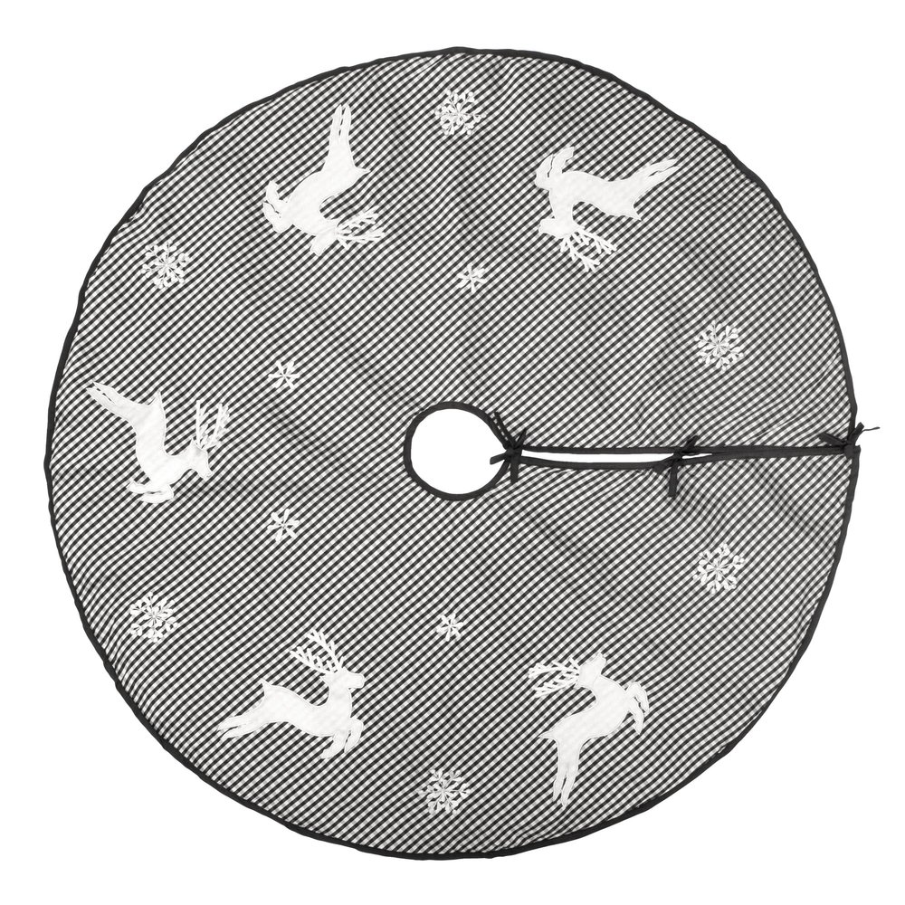 Vickerman White/Black Tree Skirt