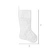 Vickerman 21" Ivory Quilt Stitch Jewel Christmas Stocking view 2