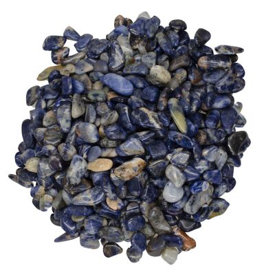 Digging Dolls: 3 lbs Tumbled Spotted Sodalite Stones from Africa - 0.40" to 0.60" avg. - Polished Rocks for Arts & Crafts, Reiki, Wicca and so Much More! (Size #4)