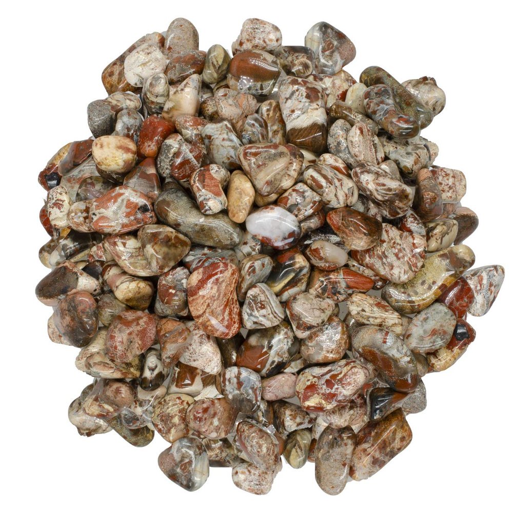 Digging Dolls: 5 lbs Tumbled Light Brecciated Jasper Stones from Africa - 0.5" to 0.75" avg. - Polished Rocks for Arts & Crafts, Reiki, Wicca and so Much More! (Size #5)