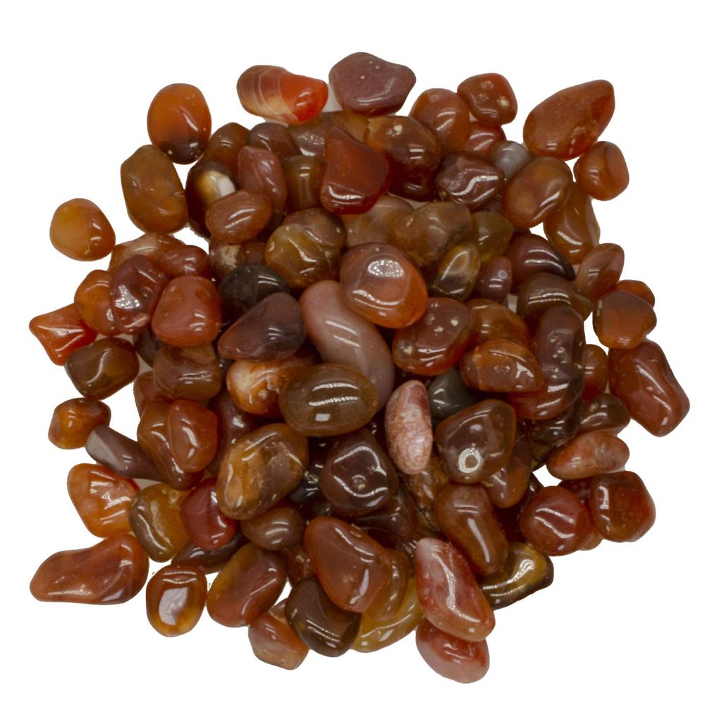 Digging Dolls: 3 lbs Tumbled Red River Carnelian Stones from Africa - 0.5" to 0.75" avg. - Polished Rocks for Arts & Crafts, Reiki, Wicca and so Much More! (Size #5)