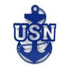 Metal US NAVY Chief Fouled Anchor 12 Inches Tall (Blue) view 1