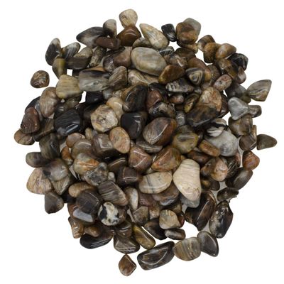 Digging Dolls: 3 lbs Tumbled Fine Line Agate Stones from Africa - 0.5" to 0.75" avg. - Polished Rocks for Arts & Crafts, Reiki, Wicca and so Much More! (Size #5)