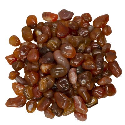 Digging Dolls: 5 lbs Tumbled Red River Carnelian Stones from Africa - 0.5" to 0.75" avg. - Polished Rocks for Arts & Crafts, Reiki, Wicca and so Much More! (Size #5)