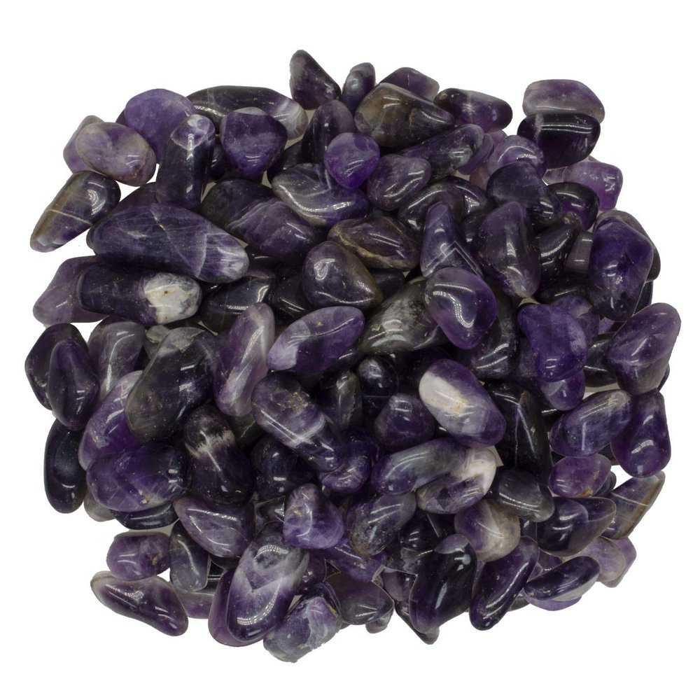 Digging Dolls: 5 lbs Tumbled Dark Amethyst Stones from Africa - 0.5" to 0.75" avg. - Polished Rocks for Arts & Crafts, Reiki, Wicca and so Much More! (Size #5)