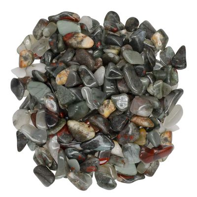 Digging Dolls: 5 lbs Tumbled Bloodstone (Sephtonite) Stones from Africa - 0.5" to 0.75" avg. - Polished Rocks for Arts & Crafts, Reiki, Wicca and so Much More! (Size #5)