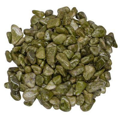 Digging Dolls: 5 lbs Tumbled Snowflake Epidote Stones from Africa - 0.5" to 0.75" avg. - Polished Rocks for Arts & Crafts, Reiki, Wicca and so Much More! (Size #5)