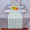 Linen Burlap Table Runner, Nautical Anchor Ocean Lovers Vertical Stripe Design Table Runners for Catering Events, Dinner Parties, Wedding, Spring Holiday, Indoor and Outdoor Parties - 14x72 inch view 3