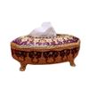 Metal Tissue Box Cover European Style Creative Decorative Tissue Holder Paper Napkin Box (Purple) view 1
