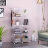 C&AHOME Wire Cube Storage, 8-Cube Organizer Metal C Grids Storage, Storage Bins Shelving, Modular Shelves, DIY Closet Cabinet Ideal for Living Room, Home, Office 24.8" L x 12.4" W x 48.4" H White view 2