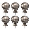 uxcell Curtain Rod Finials,Fit for 0.55 Inch Dia (Max.) Rod, Plastic End,M5 Thread Dia,Brown Tone 6pcs view 1