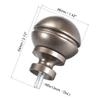 uxcell Curtain Rod Finials,Fit for 0.55 Inch Dia (Max.) Rod, Plastic End,M5 Thread Dia,Brown Tone 6pcs view 2