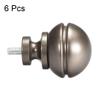 uxcell Curtain Rod Finials,Fit for 0.55 Inch Dia (Max.) Rod, Plastic End,M5 Thread Dia,Brown Tone 6pcs view 3