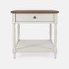Jofran Grafton Farms Drawer End Table, Brushed White view 1