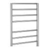 GLYYR Towel Rail 304 Stainless Steel Polished, 8-Bar Wall Mounted Heated Towel Rail for Bathroom Hotel,Sideoutlet view 1