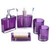 Bathroom Accessories Set, 5pcs Acrylic Bath Accessories Set Bathroom Vanity Countertop Accessory Set for Home Decor Housewarming Gift, Emulsion Bottle Tooth Brush Holder Soap Dish view 1