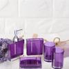 Bathroom Accessories Set, 5pcs Acrylic Bath Accessories Set Bathroom Vanity Countertop Accessory Set for Home Decor Housewarming Gift, Emulsion Bottle Tooth Brush Holder Soap Dish view 2