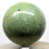 64mm Green Jade Sphere Natural Nephrite Crystal Ball Polished Mineral Decor Stone - Afghanistan + Stand view 3