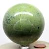 64mm Green Jade Sphere Natural Nephrite Crystal Ball Polished Mineral Decor Stone - Afghanistan + Stand view 4