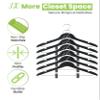 All Hung Up Hangers Slim Plastic Hangers with Clips for Blouses and Other Clothes (Black, 36pk) view 2