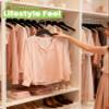 All Hung Up Hangers Slim Plastic Hangers with Clips for Blouses and Other Clothes (Black, 36pk) view 3