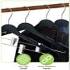 All Hung Up Hangers Slim Plastic Hangers with Clips for Blouses and Other Clothes (Black, 36pk) view 4