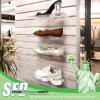 STORE FIXTURES DIRECT Clear Acrylic Slatwall Shoe Shelf, 4" D x 10" L Flat Acrylic Shoe Display Shelf, 10 Pack view 2