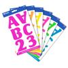 BAZIC Products Alphabet Numbers Stickers 6 Neon Colors, 2" A to Z 0 to 9 Self-Adhesive Large Sticker for Laptop Cardstock Labeling (72/Pack), 6-Packs view 1