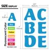 BAZIC Products Alphabet Numbers Stickers 6 Neon Colors, 2" A to Z 0 to 9 Self-Adhesive Large Sticker for Laptop Cardstock Labeling (72/Pack), 6-Packs view 2
