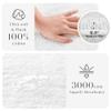 Madison Park Splendor Reversible 100% Cotton Tufted Bathroom Rug-3000 GSM Hotel Quality Luxurious Plush Medium Pile Bath Mat Absorbent, Quick Dry, Shower Room Dcor, 24x72, White view 3