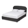Baxton Studio Platform, Queen, Dark Grey/Black view 1