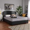 Baxton Studio Platform, Queen, Dark Grey/Black view 2